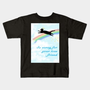 Grieving Condolences Black Cat Kids T-Shirt